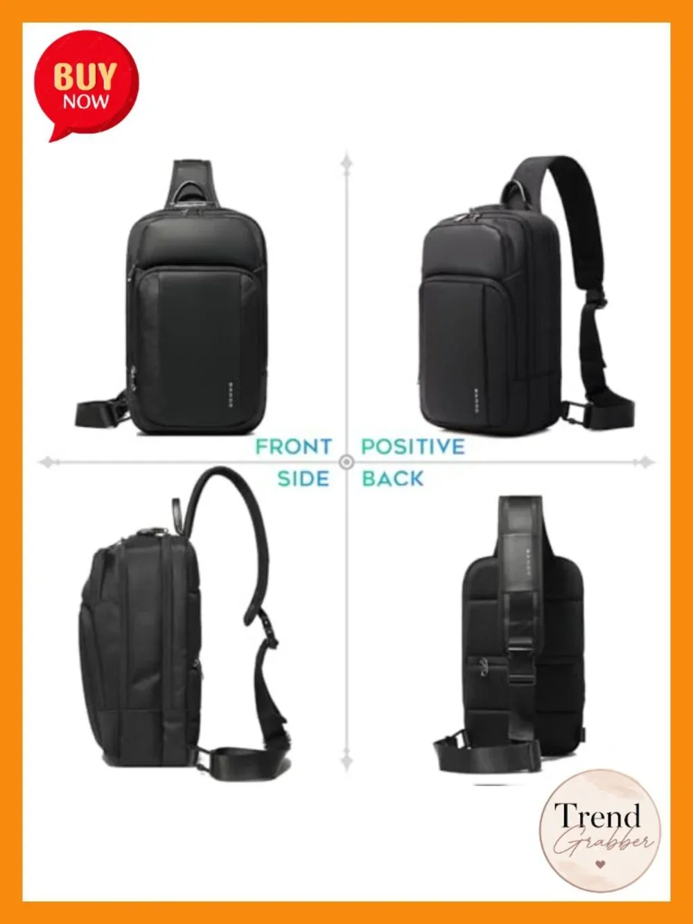 Water Resistant Anti Theft Sling Bag Crossbody Shoulder Backpack Tablet